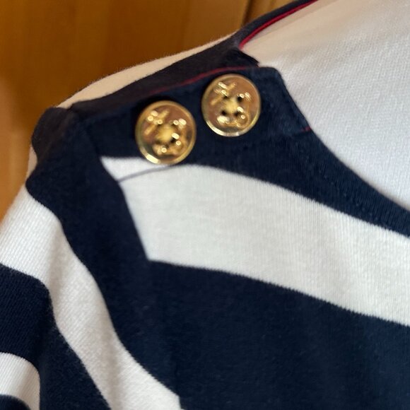 Lauren by Ralph Lauren, PL, T-Shirt Dress with Sailor Buttons - Picture 4 of 10
